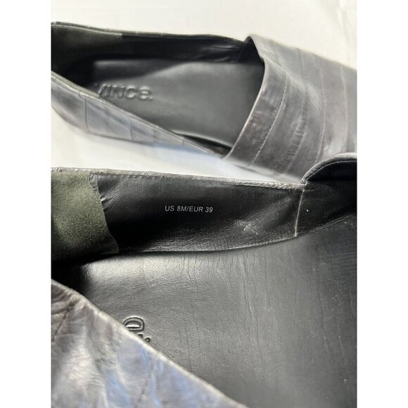 Vince Bogart grey Leather Flat Slide Slip-on $225 Size 8 - Picture 7 of 14